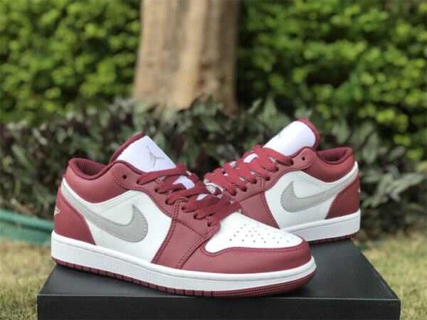 Giày Nike Air Jordan 1 Low 'White Bordeaux' 553558-615 - Ảnh 8
