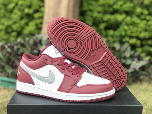 Giày Nike Air Jordan 1 Low 'White Bordeaux' 553558-615 - Ảnh 10