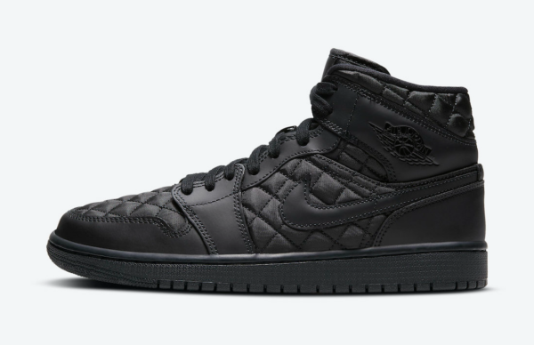 Giày Nike Wmns Air Jordan 1 Mid SE 'Black Quilted' DB6078-001 - Ảnh 3