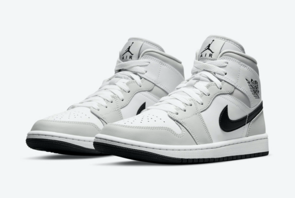 Giày Nike Wmns Air Jordan 1 Mid 'Light Smoke Grey' BQ6472-015 - Ảnh 7