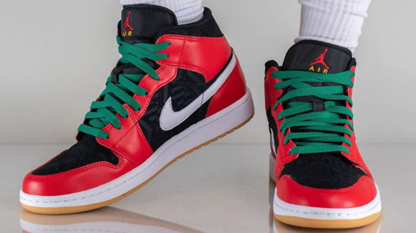 Giày Nike Air Jordan 1 Mid SE 'Christmas' DQ8417-006 - Ảnh 5