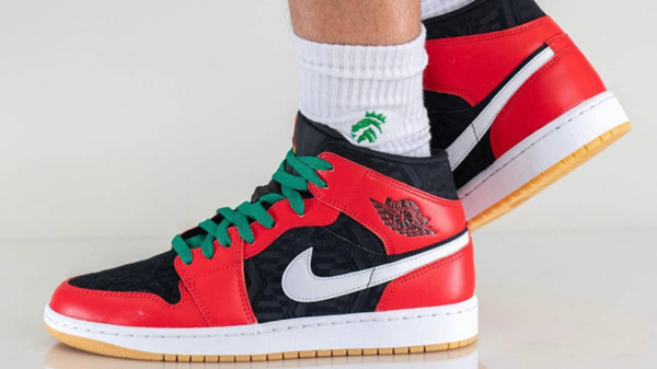 Giày Nike Air Jordan 1 Mid SE 'Christmas' DQ8417-006 - Ảnh 6
