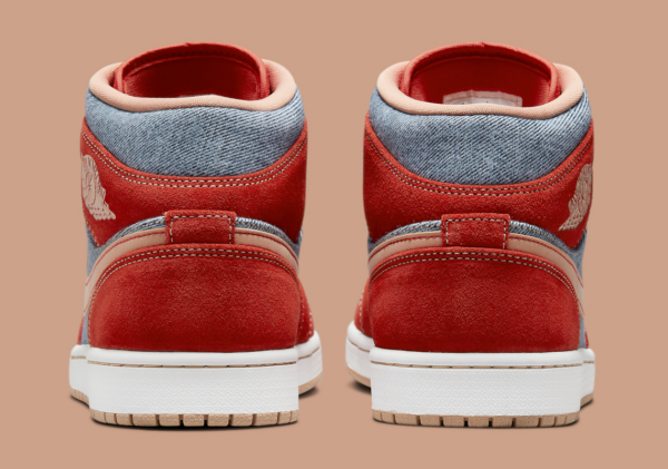 Giày Nike Air Jordan 1 Mid SE GS 'Denim Red' DM4384-600 - Ảnh 8