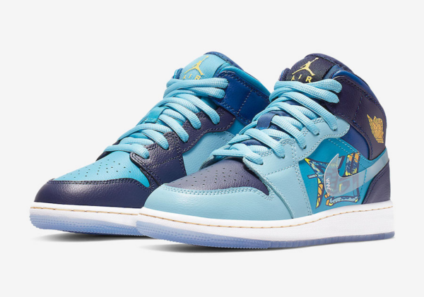 Giày Nike Air Jordan 1 Mid GS 'Fly' BV7446-400 - Ảnh 10
