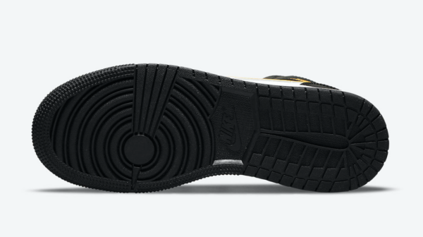Giày Nike Air Jordan 1 Mid GS 'Black University Gold' 554725-177 - Ảnh 9
