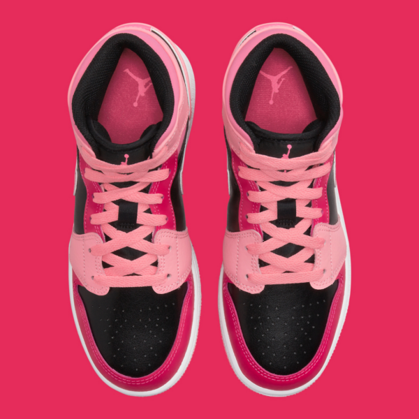 Giày Nike Air Jordan 1 Mid GS 'Coral Chalk' 554725-662 - Ảnh 5