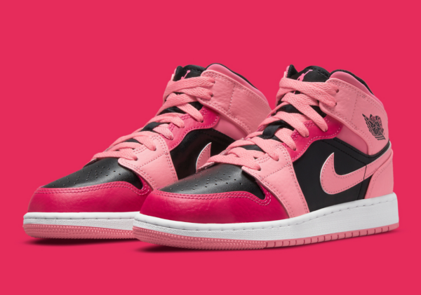 Giày Nike Air Jordan 1 Mid GS 'Coral Chalk' 554725-662 - Ảnh 8