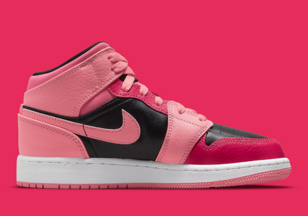 Giày Nike Air Jordan 1 Mid GS 'Coral Chalk' 554725-662 - Ảnh 6