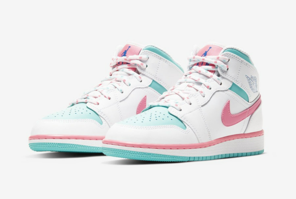 Giày Nike Air Jordan 1 Mid GS 'Digital Pink' 555112-102 - Ảnh 5