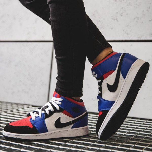 Giày Nike Air Jordan 1 Mid GS 'Top 3' 554725-124 - Ảnh 4