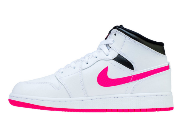 Giày Nike Air Jordan 1 Retro Mid GS 'Hyper Pink' 555112-106 - Ảnh 8
