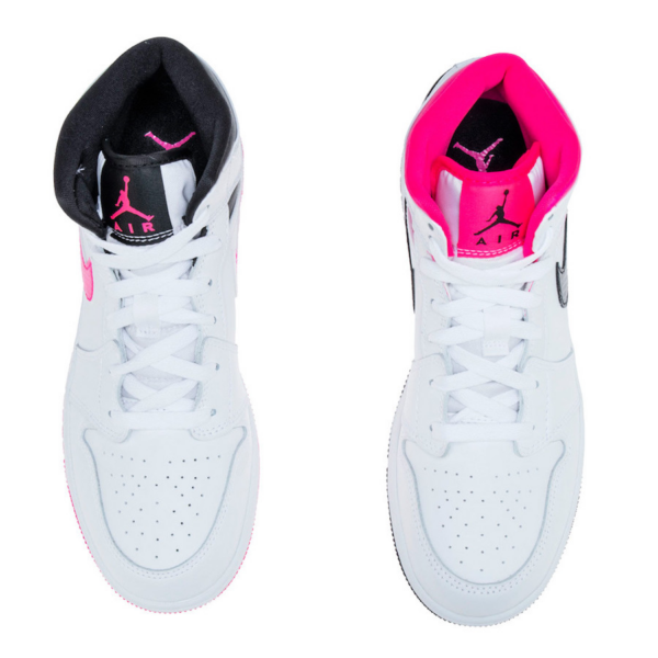 Giày Nike Air Jordan 1 Retro Mid GS 'Hyper Pink' 555112-106 - Ảnh 12