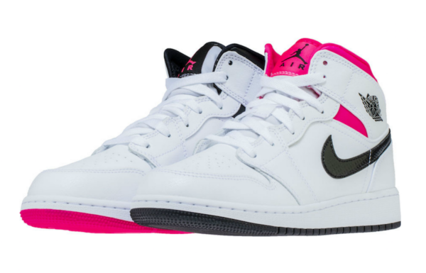 Giày Nike Air Jordan 1 Retro Mid GS 'Hyper Pink' 555112-106 - Ảnh 9