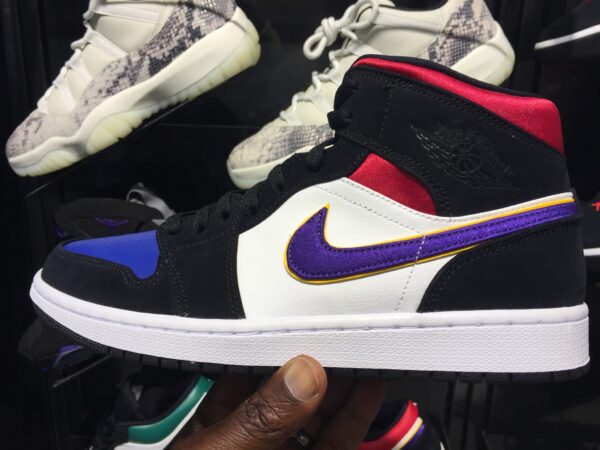 Giày Nike Air Jordan 1 Mid 'Lakers Top 3' 852542-005 - Ảnh 5