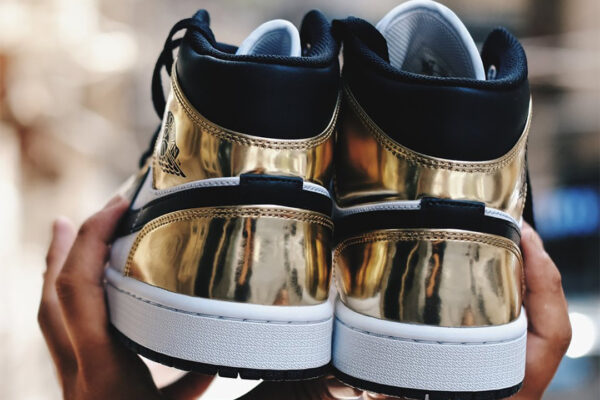 Giày Nike Air Jordan 1 Mid SE 'Metallic Gold' DC1419-700 - Ảnh 4