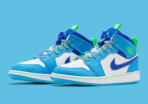 Giày Nike Air Jordan 1 Mid SE GS 'Sprite' DA8010-400 - Ảnh 9