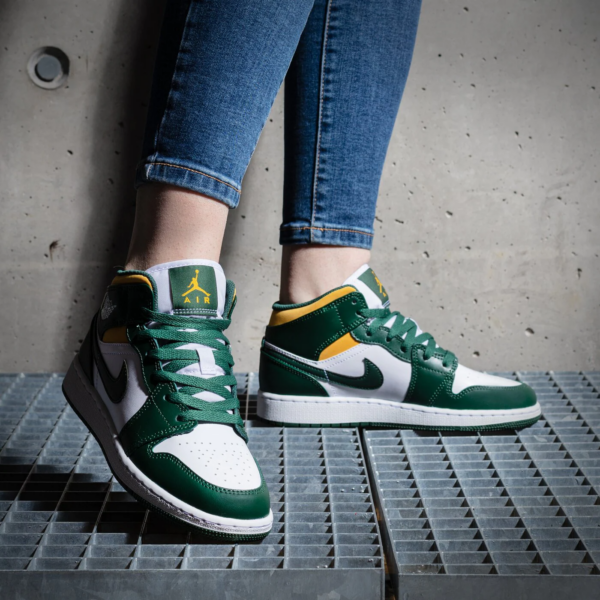 Giày Nike Air Jordan 1 Mid 'Sonics' 554725-371 - Ảnh 2