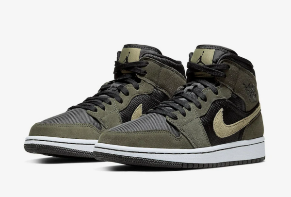 Giày Nike Air Jordan 1 Mid Wmns 'Olive' BQ6472-030 - Ảnh 5