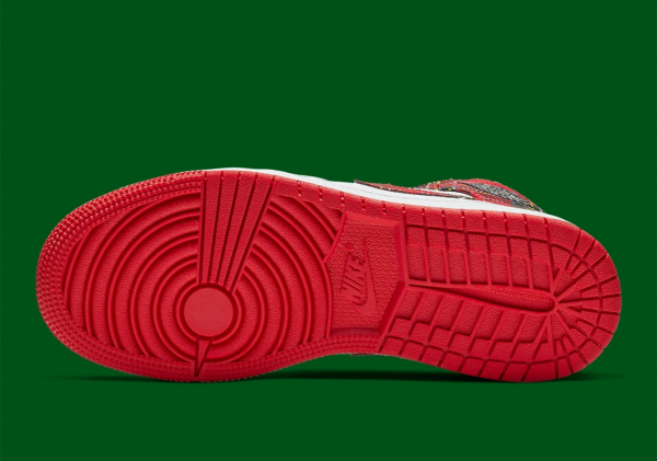 Giày Nike Air Jordan 1 Retro Mid GS 'Bad Santa' 554725-607 - Ảnh 5