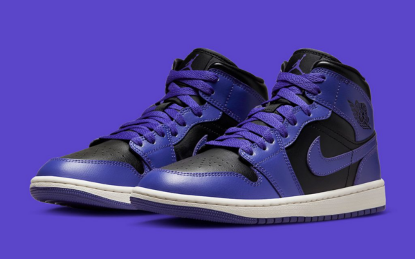 Giay Nike Air Jordan 1 Mid 'Purple Black' BQ6472-051