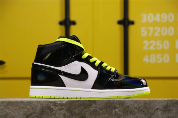 Giày Nike Air Jordan 1 Mid Black Cyber 'Mystic Green' BQ6931-003 - Ảnh 7