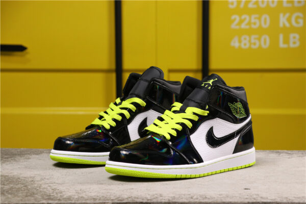 Giày Nike Air Jordan 1 Mid Black Cyber 'Mystic Green' BQ6931-003 - Ảnh 10