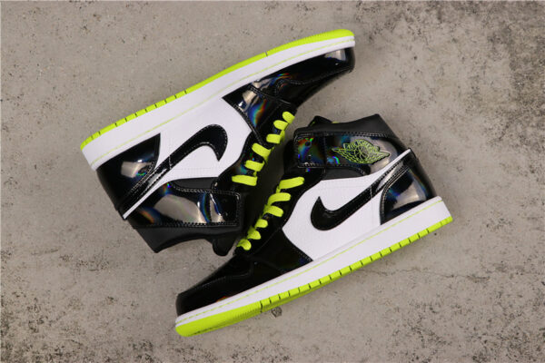 Giày Nike Air Jordan 1 Mid Black Cyber 'Mystic Green' BQ6931-003 - Ảnh 5