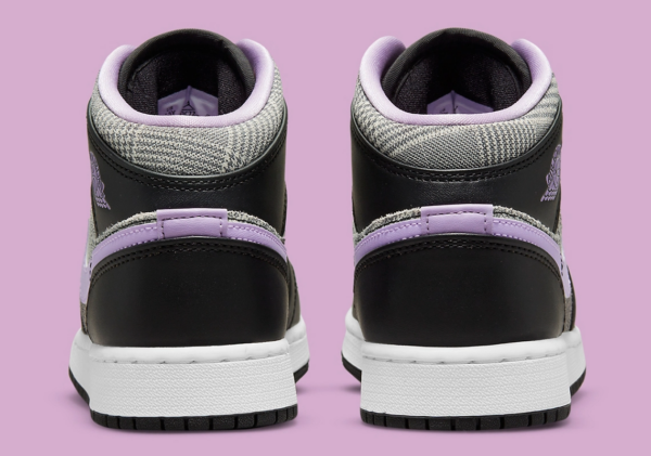 Giày Nike Air Jordan 1 Mid SE GS 'Houndstooth' DC7226-015 - Ảnh 7