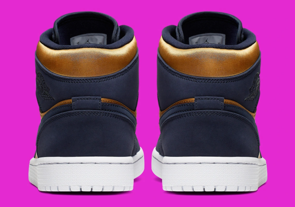 Giày Nike Air Jordan 1 Mid SE Premium 'Stain Gold' 852542-401 - Ảnh 10