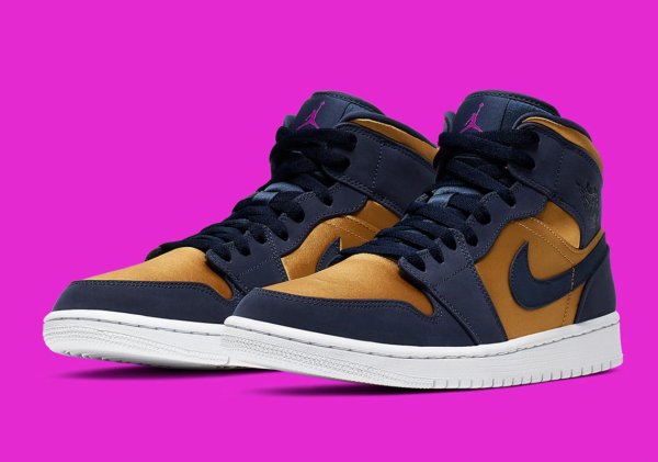 Giày Nike Air Jordan 1 Mid SE Premium 'Stain Gold' 852542-401 - Ảnh 9