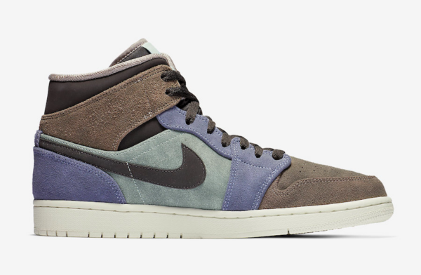 Giày Nike Air Jordan 1 Mid 'Suede Patch' 852542-203 - Ảnh 3