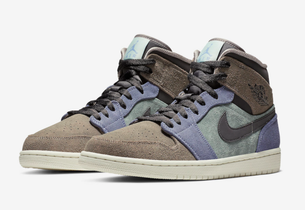 Giày Nike Air Jordan 1 Mid 'Suede Patch' 852542-203 - Ảnh 6