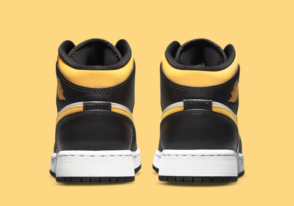 Giày Nike Air Jordan 1 Mid GS 'Black University Gold' 554725-177 - Ảnh 7