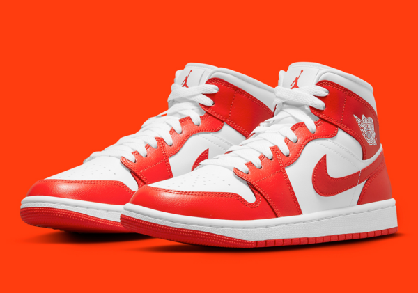 Giày Nike Air Jordan 1 Mid Wmns 'Habanero Red' BQ6472-116 - Ảnh 5