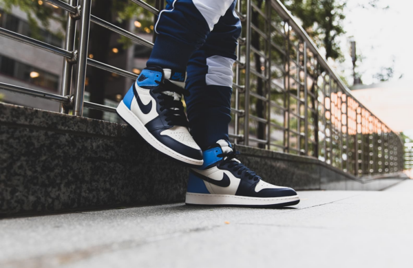 Giày Nike Air Jordan 1 Retro High GS 'Obsidian UNC' 575441-140 - Ảnh 4