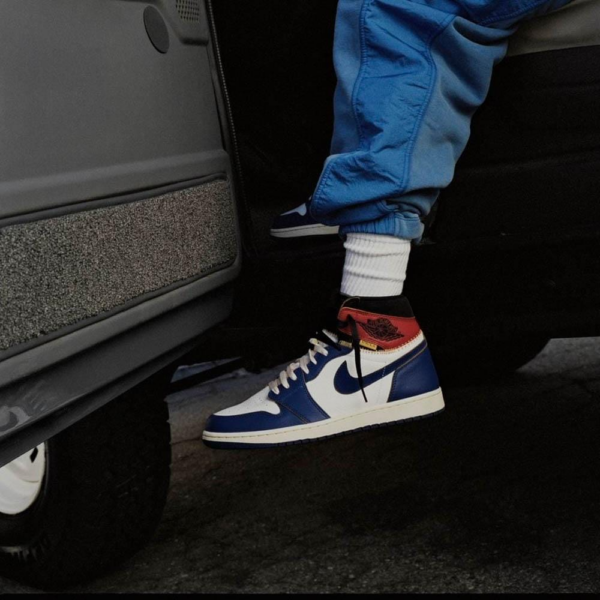 Giày Nike Union LA x Air Jordan 1 Retro High NRG 'Storm Blue' BV1300-146 - Ảnh 4