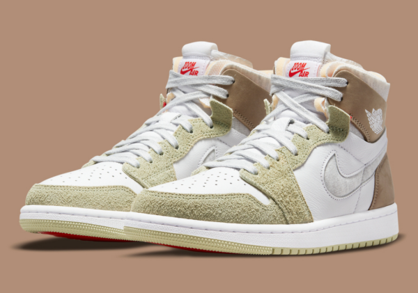 Giày Nike Wmns Air Jordan 1 High Zoom Comfort 'Olive Aura' CT0979-102 - Ảnh 7