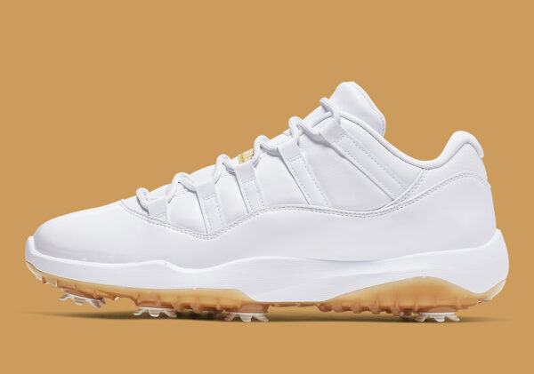 Giày Golf Nike Air Jordan 11 Low Golf 'Metallic Gold' AQ0963-102 - Ảnh 2