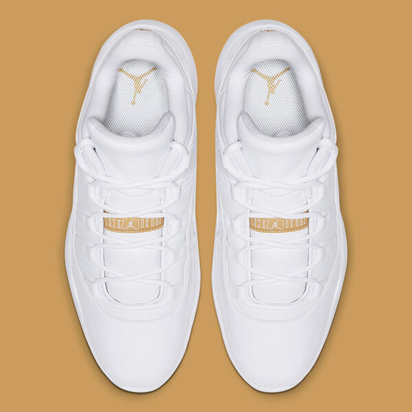 Giày Golf Nike Air Jordan 11 Low Golf 'Metallic Gold' AQ0963-102 - Ảnh 7