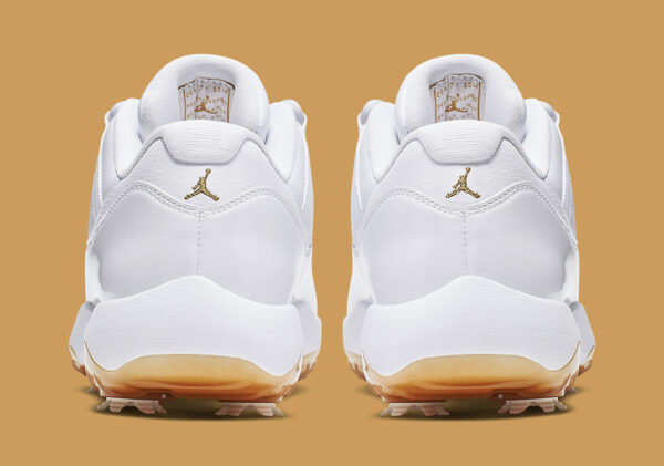 Giày Golf Nike Air Jordan 11 Low Golf 'Metallic Gold' AQ0963-102 - Ảnh 4