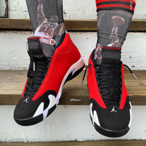 Alternative view of Giày Nike Air Jordan 14 Retro 'Gym Red' 487471-006