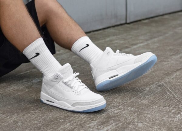 Giày Nike Air Jordan 3 Retro 'Pure White' 136064-111 - Ảnh 5