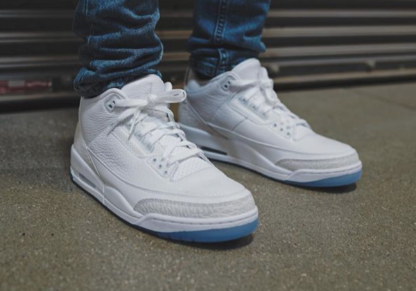 Giày Nike Air Jordan 3 Retro 'Pure White' 136064-111 - Ảnh 7