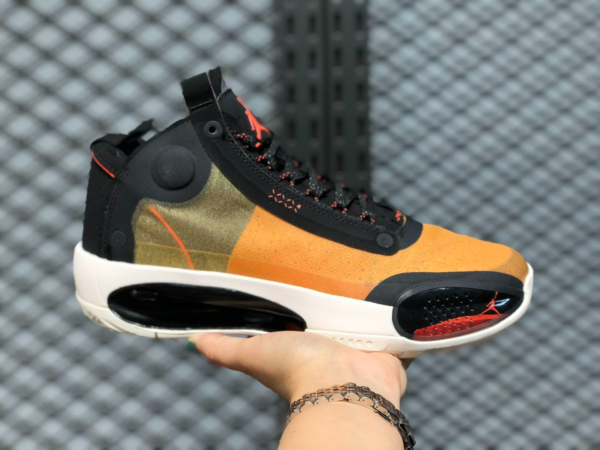 Giày Nike Air Jordan 34 GS 'Amber Rise' BQ3384-800 - Ảnh 4