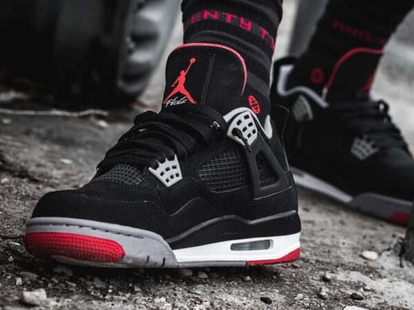Giày Nike Air Jordan 4 Retro Bred 2019 (GS) 408452-060 - Ảnh 2