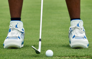 Alternative view of Giày Golf Nike Air Jordan 4 Golf 'Military Blue' CU9981-101