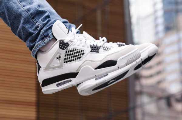 Giày Nike Air Jordan 4 Retro GS 'Military Black' 408452-111 - Ảnh 5