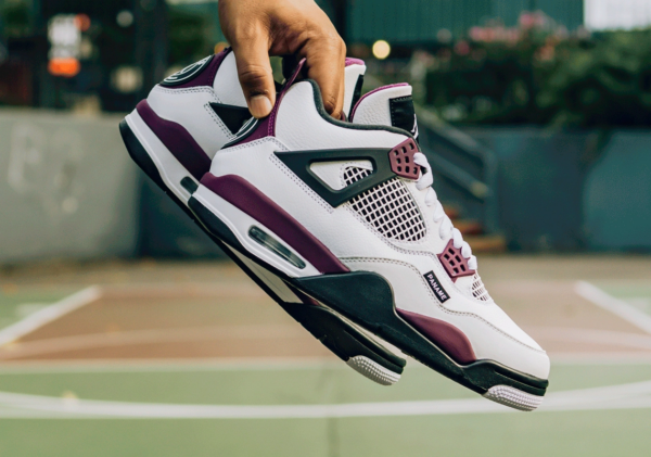 Giày Nike Paris Saint-Germain x Air Jordan 4 Retro 'Bordeaux' CZ5624-100 - Ảnh 6