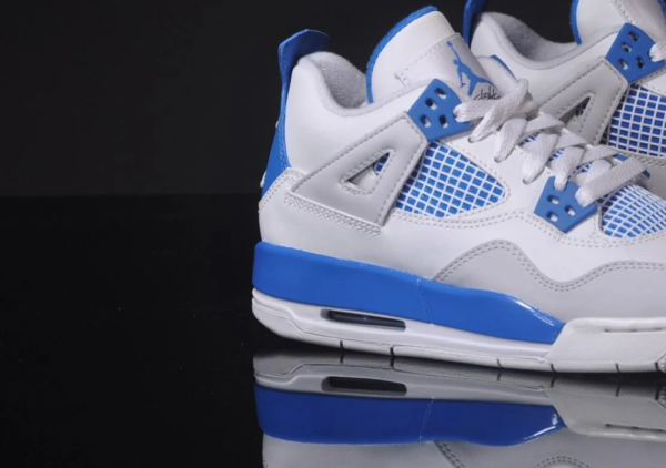 Giày Nike Air Jordan 4 Retro GS 'Military Blue' 2012 408452-105 - Ảnh 4