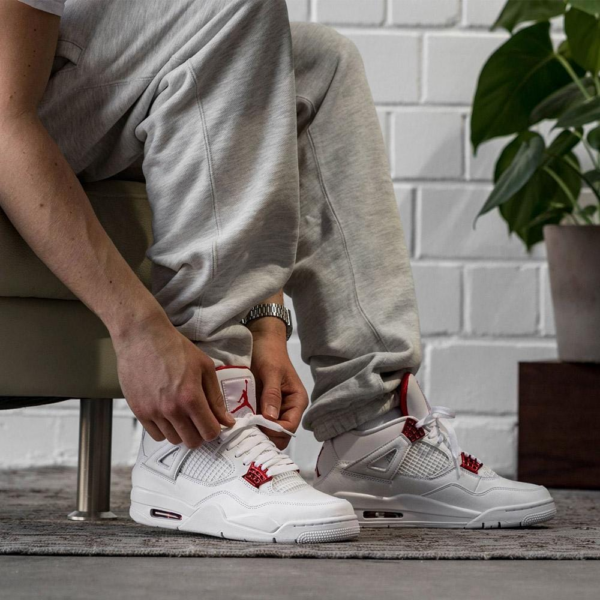 Giày Nike Air Jordan 4 Retro GS Red Metallic 408452-112 - Ảnh 8